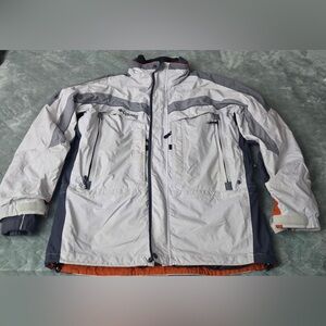 Columbia Men's White and Gray Ski Jacket